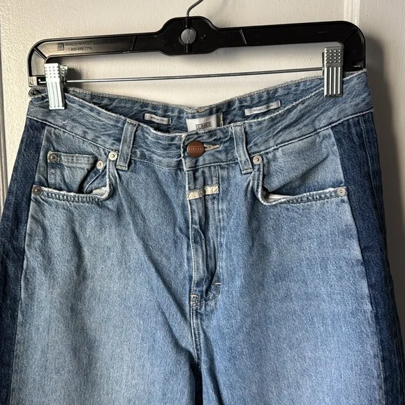 Closed Blue Dual Tone Distressed Jeans - Picture 2 of 6